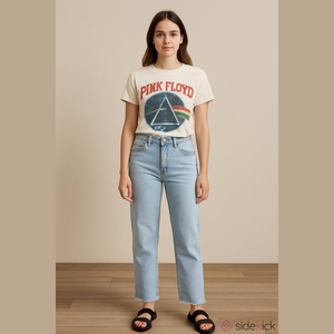 Vintage 80's Levi's Orange Tab Light Blue  Straight-Leg Jeans With Raw Hem